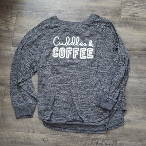 Cuddles and coffee light weight sweater